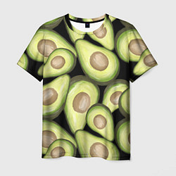Футболка мужская Avocado background, цвет: 3D-принт