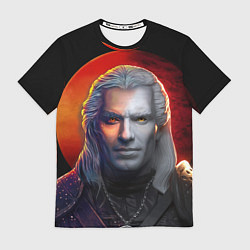 Футболка мужская HALF WITCHER, цвет: 3D-принт