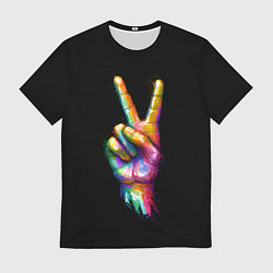 Футболка мужская V, цвет: 3D-принт