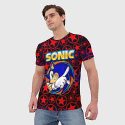 Футболка мужская Sonic, цвет: 3D-принт — фото 2