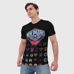 Футболка мужская New Orleans Pelicans 1, цвет: 3D-принт — фото 2