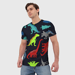 Футболка мужская Динозавры, цвет: 3D-принт — фото 2