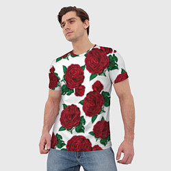 Футболка мужская Винтажные розы, цвет: 3D-принт — фото 2