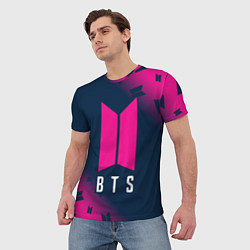 Футболка мужская BTS БТС, цвет: 3D-принт — фото 2