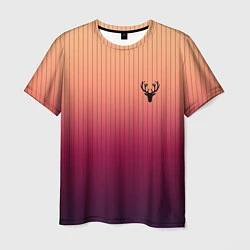 Футболка мужская The Gradient Of Deer, цвет: 3D-принт