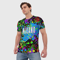 Футболка мужская Milano - abstraction - Italy, цвет: 3D-принт — фото 2