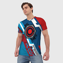 Футболка мужская Cyborg logo, цвет: 3D-принт — фото 2