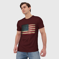 Футболка мужская USA флаг, цвет: 3D-принт — фото 2