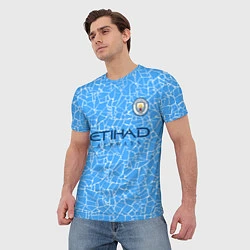 Футболка мужская Manchester City 2021 Home Kit, цвет: 3D-принт — фото 2