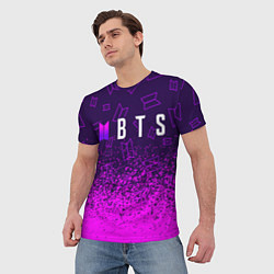 Футболка мужская BTS БТС, цвет: 3D-принт — фото 2