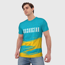 Футболка мужская КАЗАХСТАН KAZAKHSTAN, цвет: 3D-принт — фото 2