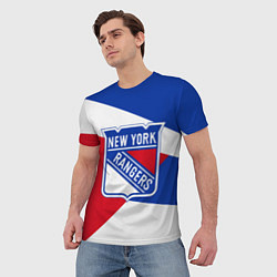 Футболка мужская Нью-Йорк Рейнджерс, цвет: 3D-принт — фото 2
