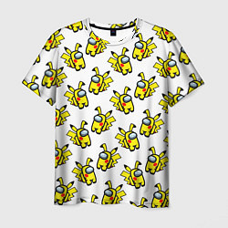 Футболка мужская Among us Pikachu, цвет: 3D-принт