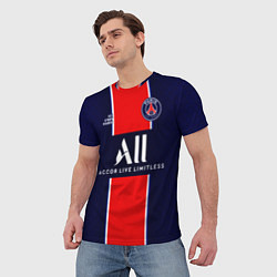 Футболка мужская PSG домашняя сезон 2021, цвет: 3D-принт — фото 2