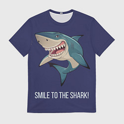 Футболка мужская Улыбнись акуле, цвет: 3D-принт