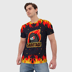 Футболка мужская Among Us Sabotage, цвет: 3D-принт — фото 2