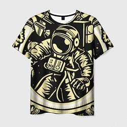 Футболка мужская Космонавт освоение космоса, цвет: 3D-принт