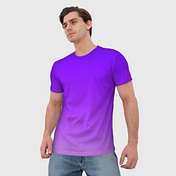 Футболка мужская Фиолетовый космос, цвет: 3D-принт — фото 2