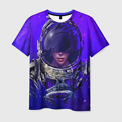 Футболка мужская Девушка в Космосе, цвет: 3D-принт