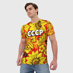 Футболка мужская СССР хохлома, цвет: 3D-принт — фото 2