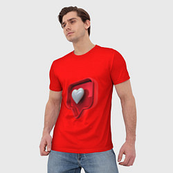 Футболка мужская Электронное сердце, цвет: 3D-принт — фото 2