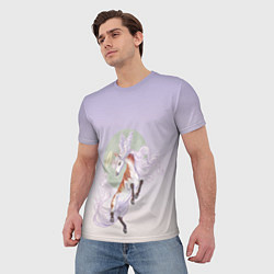 Футболка мужская Конь пегас крылья нимб, цвет: 3D-принт — фото 2