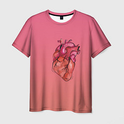 Футболка мужская Анатомия сердце реальное, цвет: 3D-принт