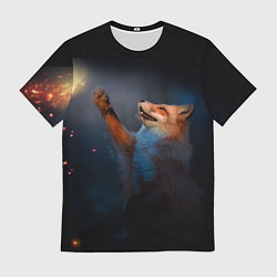 Футболка мужская Лиса и огонек, цвет: 3D-принт