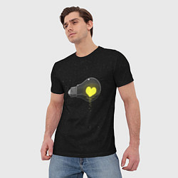Футболка мужская Сердце в лампе, цвет: 3D-принт — фото 2