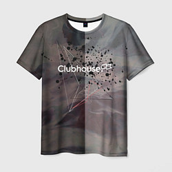 Футболка мужская Clubhouse Клабхаус лого бразги, цвет: 3D-принт