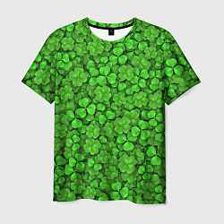 Футболка мужская Зелёный клевер, цвет: 3D-принт