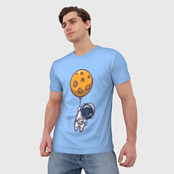 Футболка мужская Космонавт с шариком, цвет: 3D-принт — фото 2