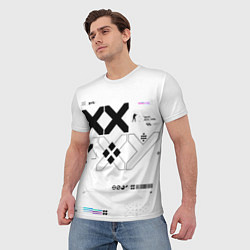 Футболка мужская Printstream style Поток информации Белизна 1,Перла, цвет: 3D-принт — фото 2