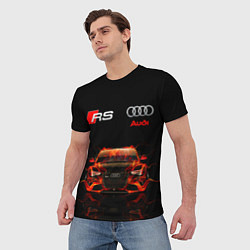 Футболка мужская AUDI RS 5 FIRE АУДИ РС 5, цвет: 3D-принт — фото 2