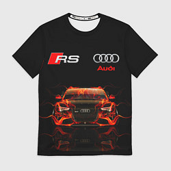 Футболка мужская AUDI RS 5 FIRE АУДИ РС 5, цвет: 3D-принт