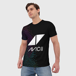 Футболка мужская AVICII RAIBOW STYLE, цвет: 3D-принт — фото 2