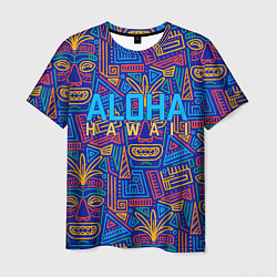 Футболка мужская ALOHA HAWAII АЛОХА ГАВАЙИ, цвет: 3D-принт
