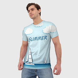 Футболка мужская ПАРУСНИКИ SUMMER Z, цвет: 3D-принт — фото 2