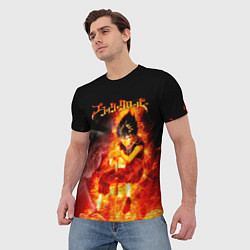Футболка мужская Юно в огне Чёрный клевер, цвет: 3D-принт — фото 2