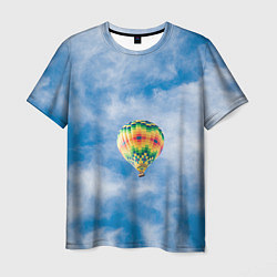 Футболка мужская Воздушный шар в небе, цвет: 3D-принт
