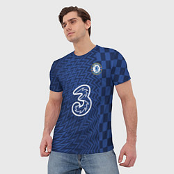 Футболка мужская FC Chelsea Home Vapor Match Shirt 202122, цвет: 3D-принт — фото 2