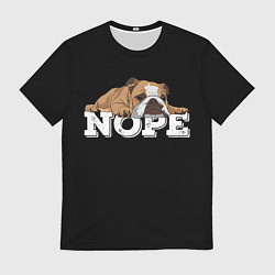 Футболка мужская Ленивый Бульдог, цвет: 3D-принт