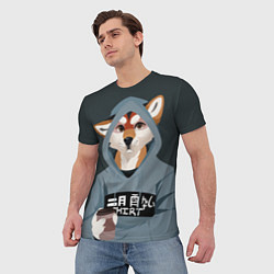 Футболка мужская Furry fox, цвет: 3D-принт — фото 2