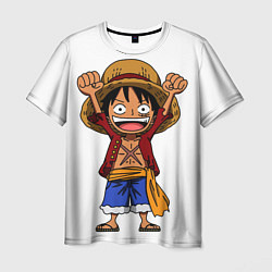 Футболка мужская One piece Луффи ликует, цвет: 3D-принт