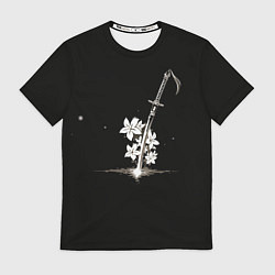 Футболка мужская Nier - Sword and Flowers, цвет: 3D-принт