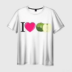 Футболка мужская I LOVE APPLE, цвет: 3D-принт