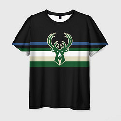 Футболка мужская Milwaukee Bucks форма Statement Edition, цвет: 3D-принт