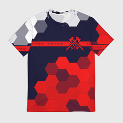 Футболка мужская New World - Соты Лента, цвет: 3D-принт