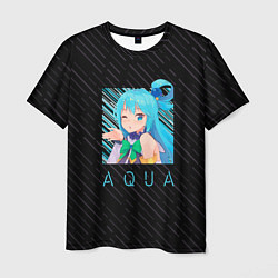 Футболка мужская Аква Aqua Коносуба KonoSuba, цвет: 3D-принт