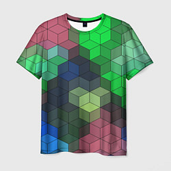 Футболка мужская Разноцветный геометрический уз, цвет: 3D-принт